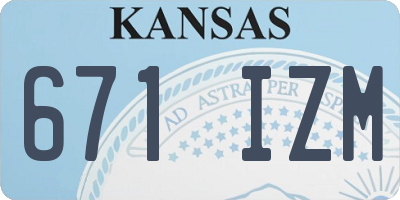KS license plate 671IZM