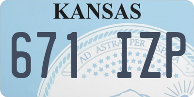 KS license plate 671IZP