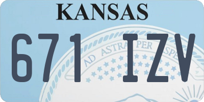 KS license plate 671IZV