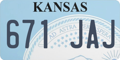 KS license plate 671JAJ