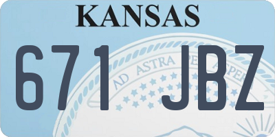 KS license plate 671JBZ