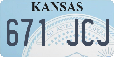 KS license plate 671JCJ