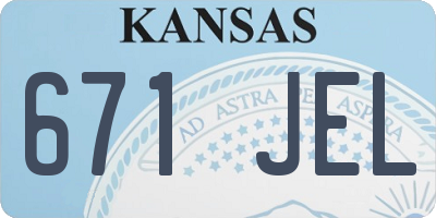 KS license plate 671JEL