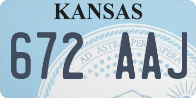 KS license plate 672AAJ