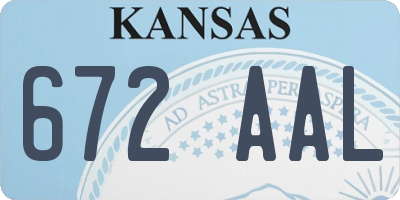 KS license plate 672AAL