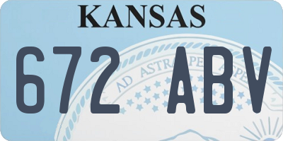 KS license plate 672ABV