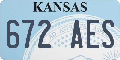 KS license plate 672AES