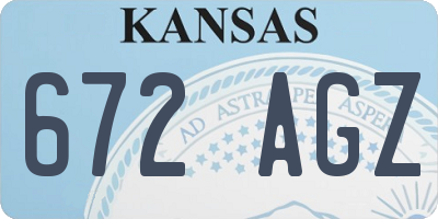 KS license plate 672AGZ