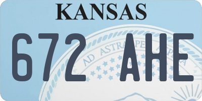 KS license plate 672AHE