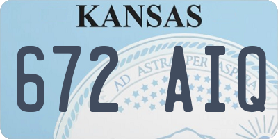 KS license plate 672AIQ