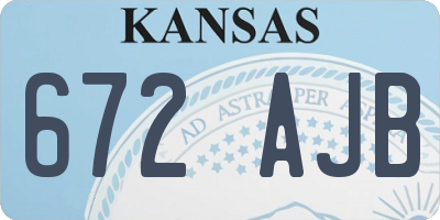 KS license plate 672AJB