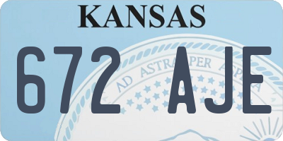 KS license plate 672AJE