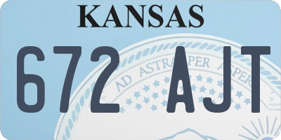 KS license plate 672AJT