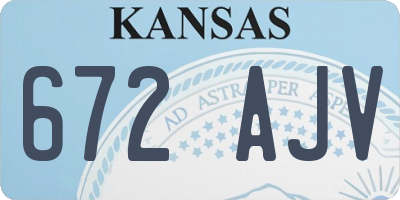 KS license plate 672AJV