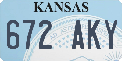 KS license plate 672AKY