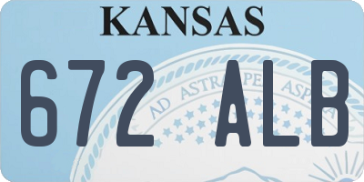 KS license plate 672ALB