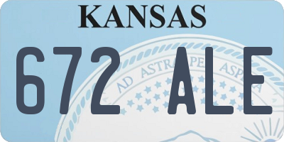 KS license plate 672ALE