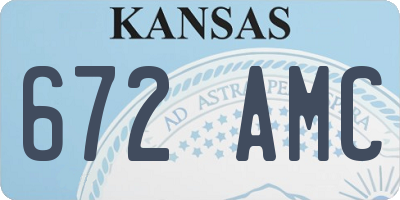 KS license plate 672AMC