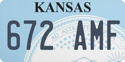 KS license plate 672AMF