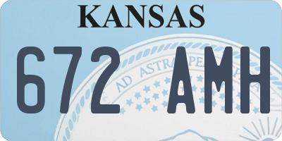 KS license plate 672AMH