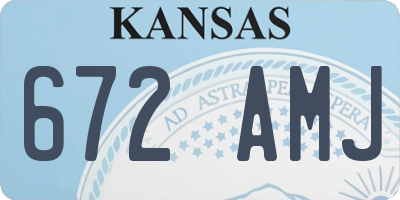 KS license plate 672AMJ