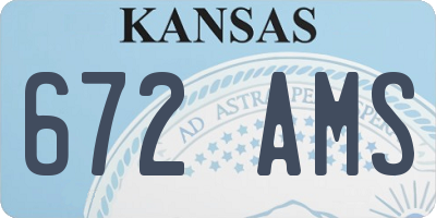 KS license plate 672AMS