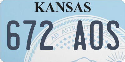 KS license plate 672AOS