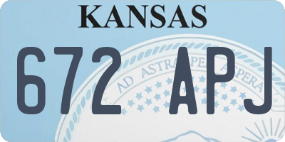 KS license plate 672APJ