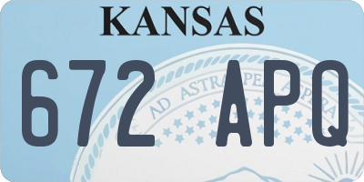 KS license plate 672APQ