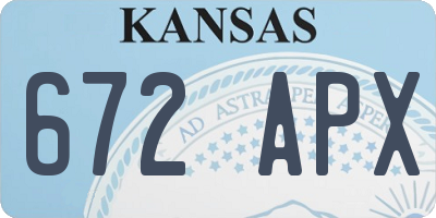 KS license plate 672APX