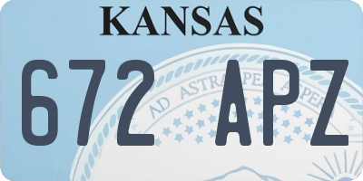 KS license plate 672APZ