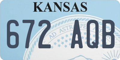KS license plate 672AQB
