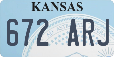 KS license plate 672ARJ