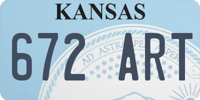 KS license plate 672ART