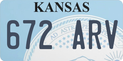 KS license plate 672ARV