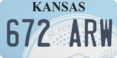 KS license plate 672ARW