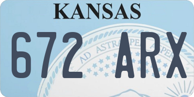 KS license plate 672ARX