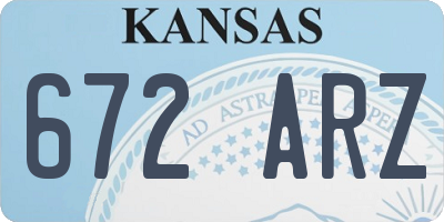 KS license plate 672ARZ