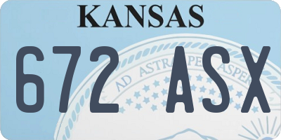 KS license plate 672ASX