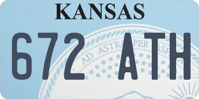 KS license plate 672ATH