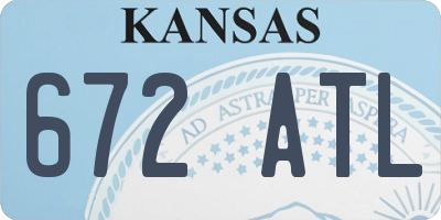 KS license plate 672ATL