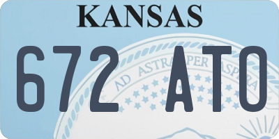 KS license plate 672ATO
