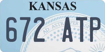 KS license plate 672ATP