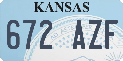 KS license plate 672AZF