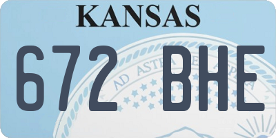 KS license plate 672BHE
