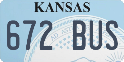 KS license plate 672BUS