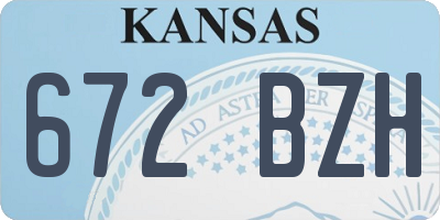 KS license plate 672BZH