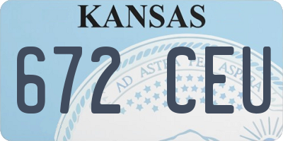 KS license plate 672CEU