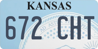 KS license plate 672CHT