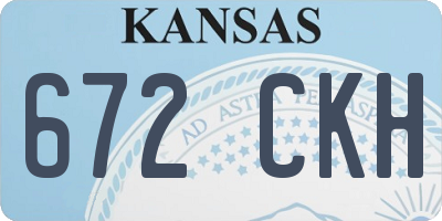 KS license plate 672CKH